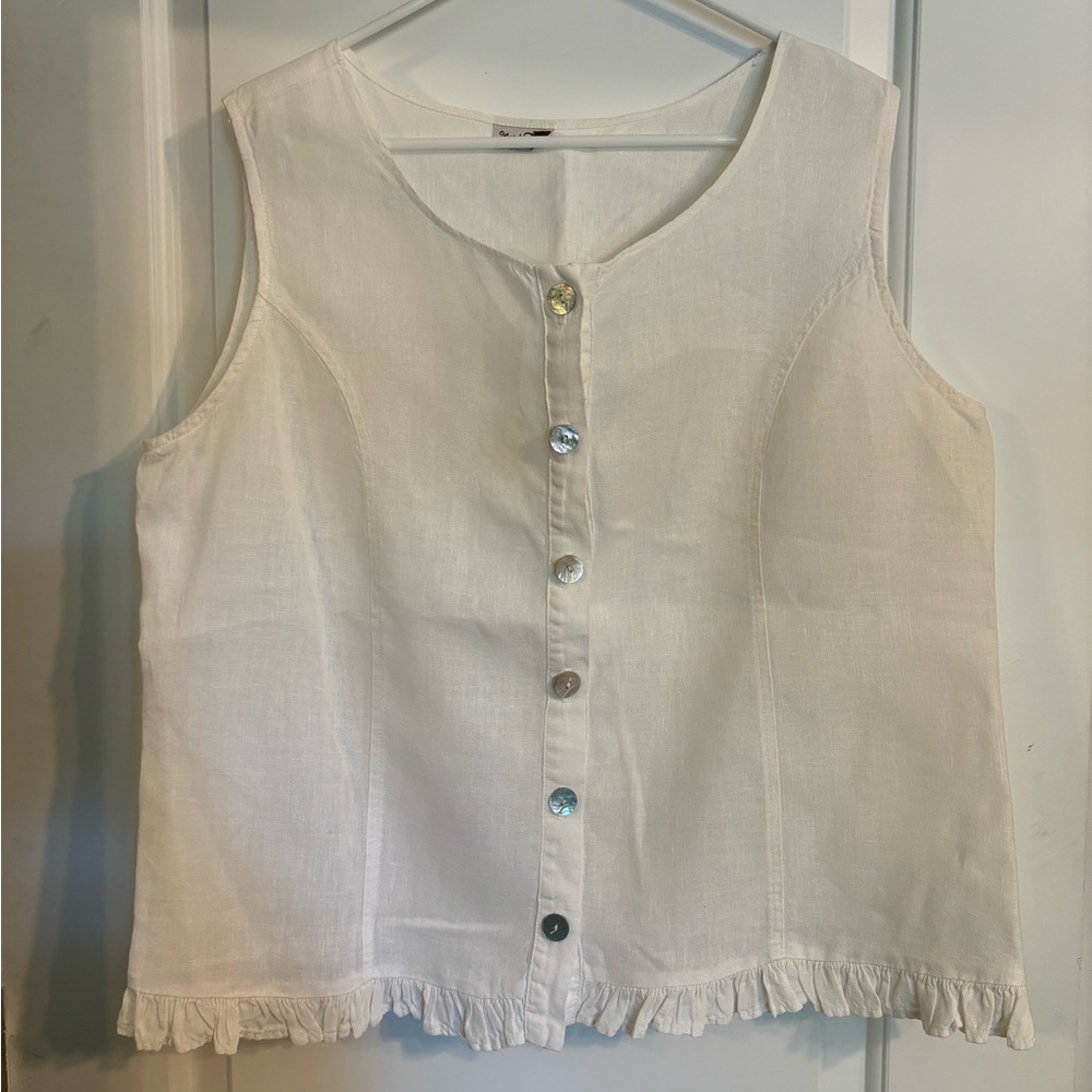 Match Point 100% Linen Tank - Picture 2 of 9